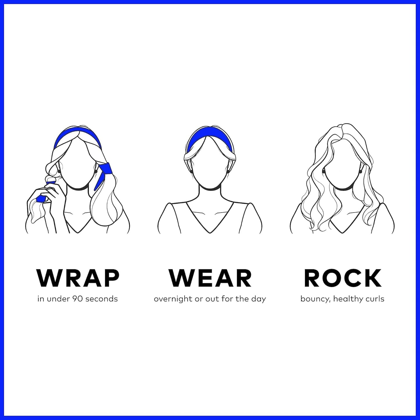 RobeCurls Heatless Hair Curler Set - Satin Curling Headband for Natural, No-Heat Curls - Sleep in Overnight Styling Tool with 2 Scrunchies - Easy & Gentle on Hair (Mocha)