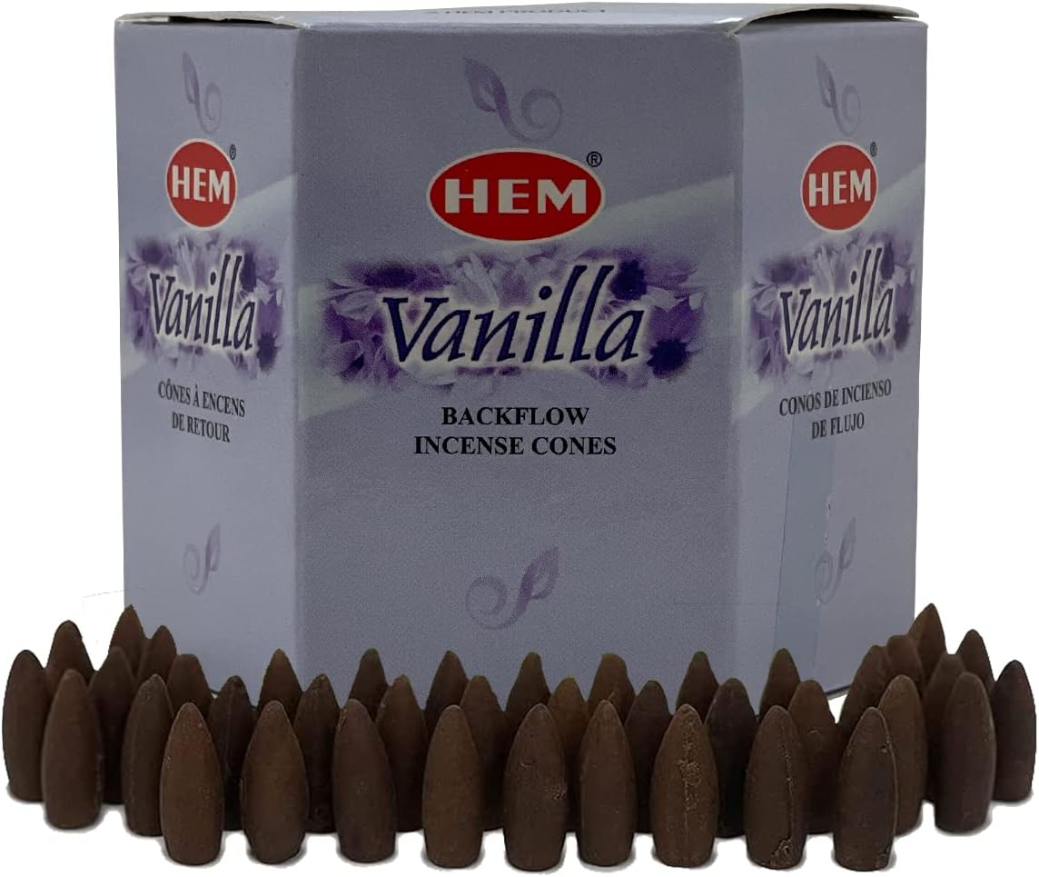 Vanilla Backflow Incense Cones for Waterfall Aromatic Smoke Fountain Haze Falls