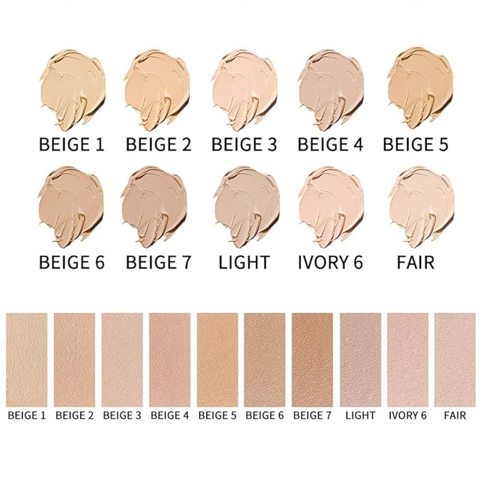 2 Pack Liquid Foundation Cream for Face Makeup,Durable Full Coverage Matte Concealer Make Up,Oil Control & Waterproof Base Primer -1+1 Fl.Oz (BEIGE 7#)