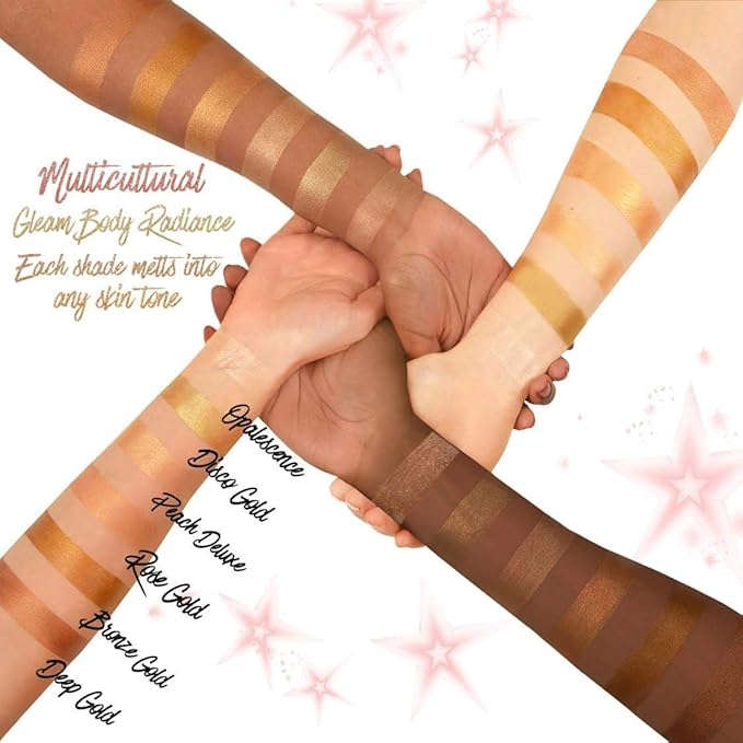 Melanie Mills Hollywood Gleam Body Radiance All In One Makeup, Moisturizer & Glow For Face & Body - Opalescence, Mini 1 fl.oz.