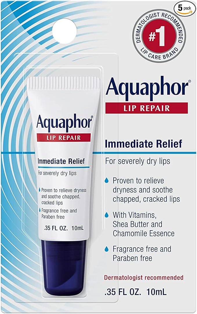 Aquaphor Lip Repair 0.35 oz (Pack of 5)