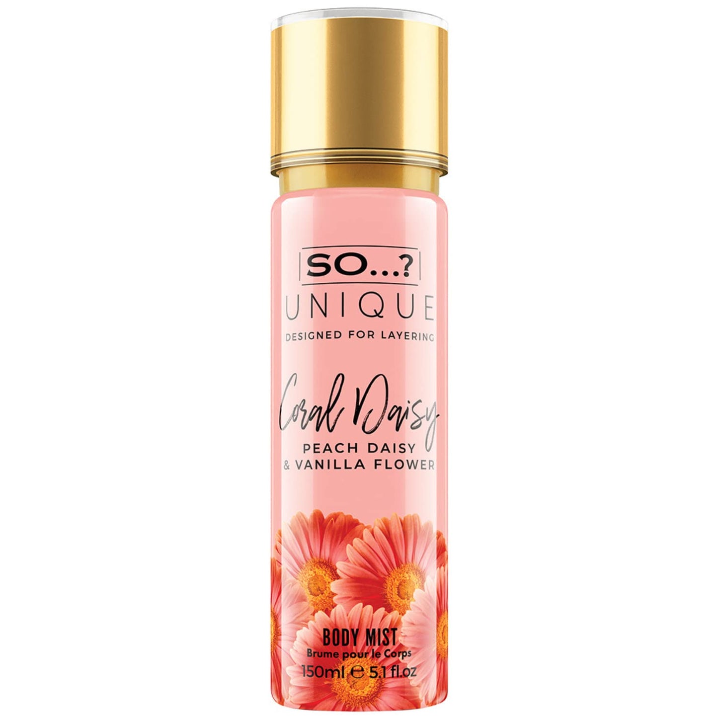 So…?...? Unique Coral Daisy Body Mist - Perfume for Women - Gourmand Fruity Vanilla Perfume - Gifts - Body Spray for Women - 5.1 oz