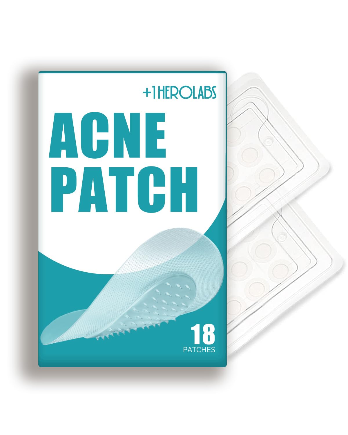 Microdart Acne Patch (18 Patches) - Hyaluronate Acid & Salicylic Acid Hydrocolloid Pimple Patch for Deep, Early and Hidden Blemishes (18 Count (Pack of 1))