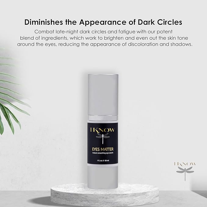 EYES MATTER Instant Smoothing Eye Serum, Rapid Wrinkle Reducer, Rejuvenating, Brightening Treatment for Fine Lines, Puffiness & Dark Circles, (1oz)