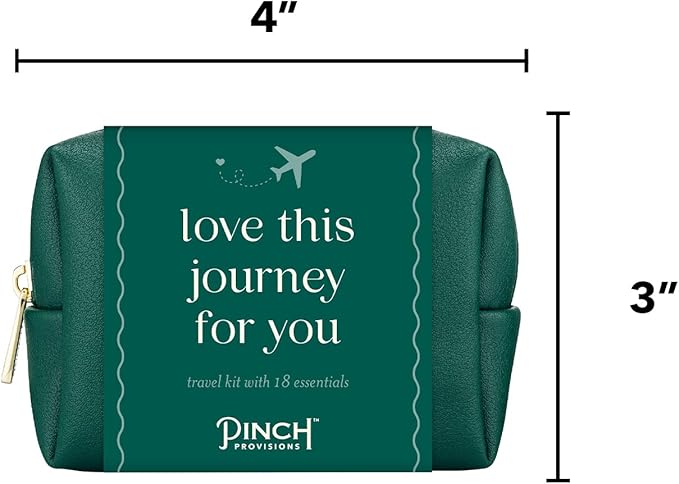 Pinch Provisions Travel Kit, includes 18 Must-Have Emergency Essential Items for Travelling, Ideal Road Trip or Airport Gift for Friends, Family & Peers, Portable Pouch