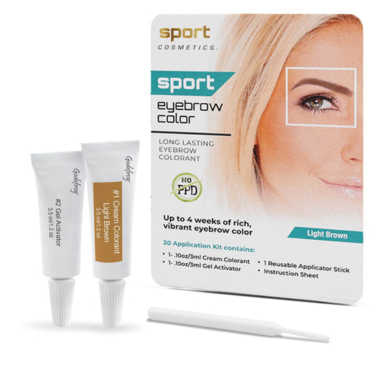 Eyebrow Color For Women, 20 Application Kit, Light Brown