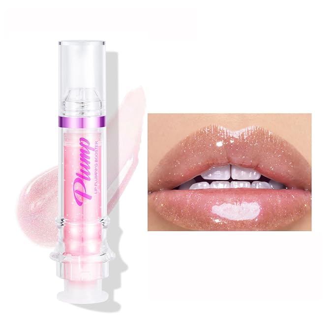 Lip Plumper Gloss,Natural Spicy Lip Plumping Booster Moisturizing Hydrating Lip Plumping Oil and Lip Care Serum for Women Girls(#2)