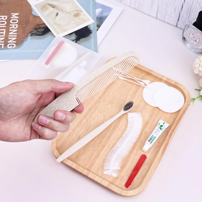 Hygiene Kit, Hygiene Kit Bulk, Travel Hygiene Kit With Toothbrush, Toothpaste, Care Package, Comb, Shower Cap, Individually Packed, Suitable For Hotel, Home, Camping, Travel (50-PACK)