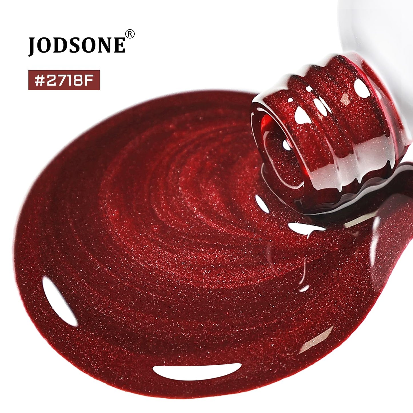 JODSONE 16.5ml Red Cat Eye Gel Nail Polish,Glitter Burgundy Red Cat Eye Magnetic Reflective Translucent Need U V Curing at Home Salon Design