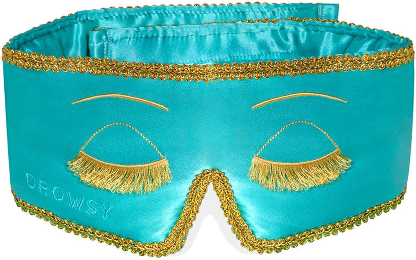 DROWSY Breakfast at Drowsy Silk Sleep Mask – 100% Pure Mulberry Silk, Total Blackout, Ultra-Soft & Skin Hydrating for Beauty Sleep & Relaxation, Fully Adjustable