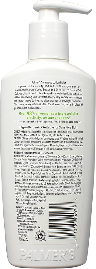 Palmer's Cocoa Butter Formula Massage Lotion for Stretch Marks and Pregnancy Skin Care, 6.5 Ounces (Pack of 3)