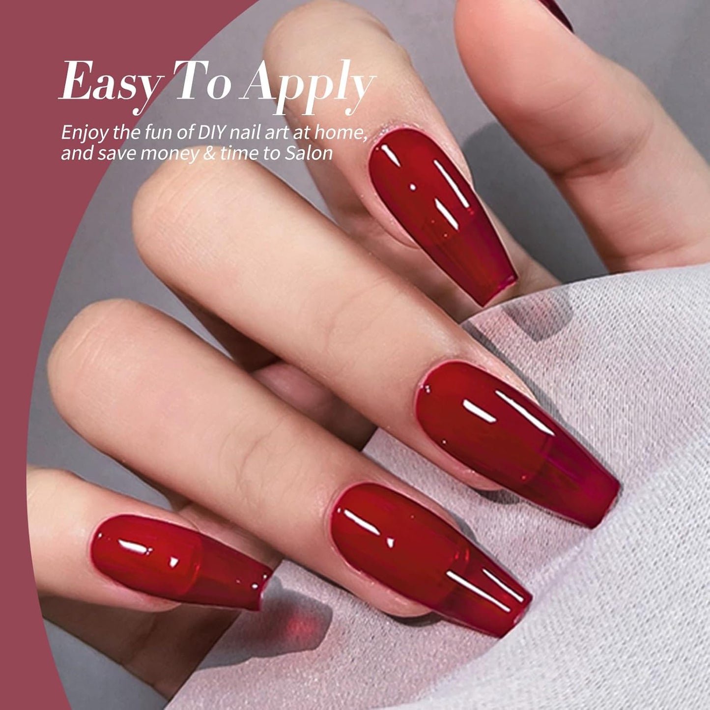 Born Pretty Jelly Burgundy Gel Nail Polish Halloween Ruby Blood Red Glitter Cat Magnetic Eye Gel Nail Polish Cherry Wine Red Gel Polish Collection Soak Off U v Led Gel Nail Kit Minicure DIY Gift 6PCS
