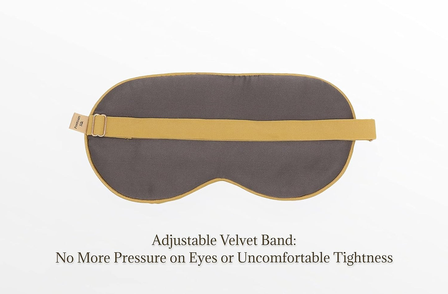 Premium Handcrafted 25 Momme Mulberry Silk Eye Mask for Sleeping (Golden Honey)