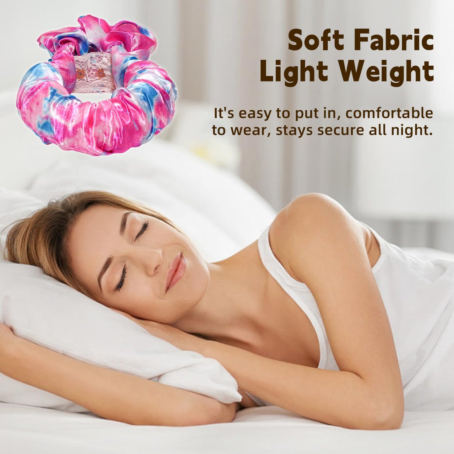 Heatless Hair Curler, Hair Curlers Overnight to Sleep In, Heatless Curling Scrunchie for Women Soft Silk Lazy Rollers Headband for Long Hair Overnight (Leopard print color, 1PCS)