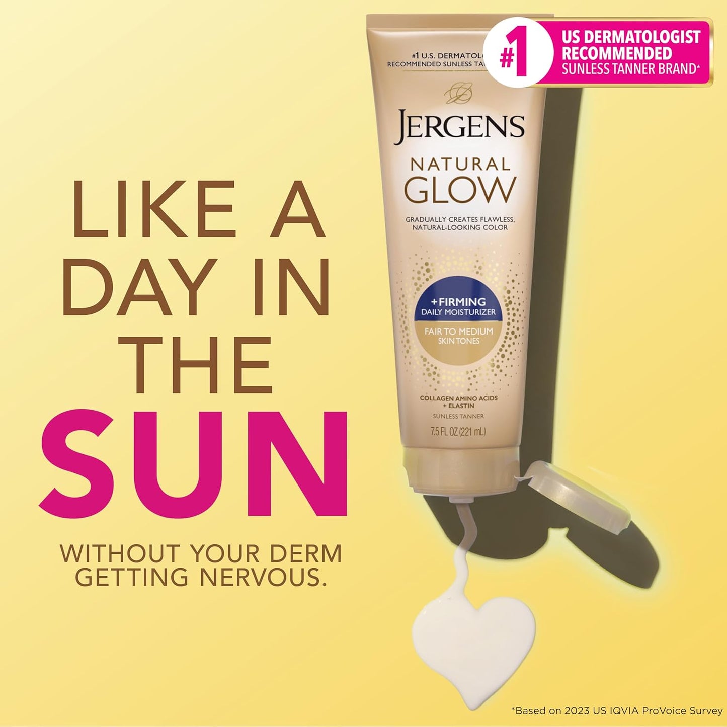 Jergens Natural Gradual Glow Bundle Pack: Daily Moisturizer +Firming 7.5fl oz and SPF20 Face Moisturizer 2fl oz, Fair to Medium