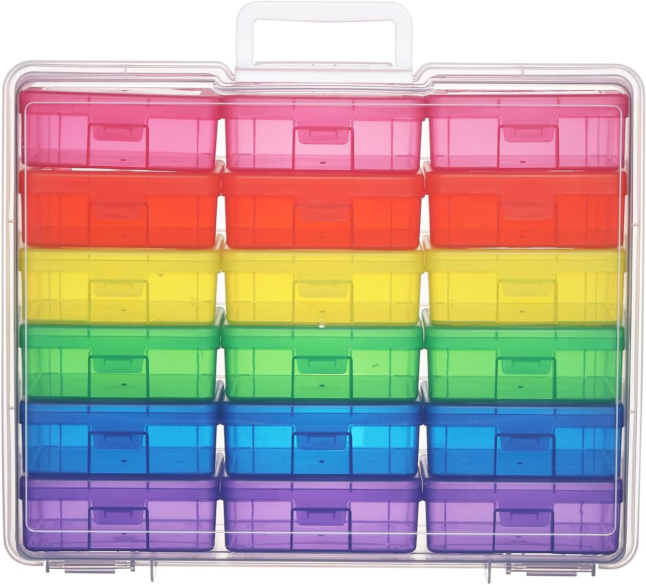 Plastic Storage Box Arts & Crafts Storage Boxes & Organizers With Large Storage Box Small Rectangular Plastic Container For Craft Storage (18 Pack Small -Color)