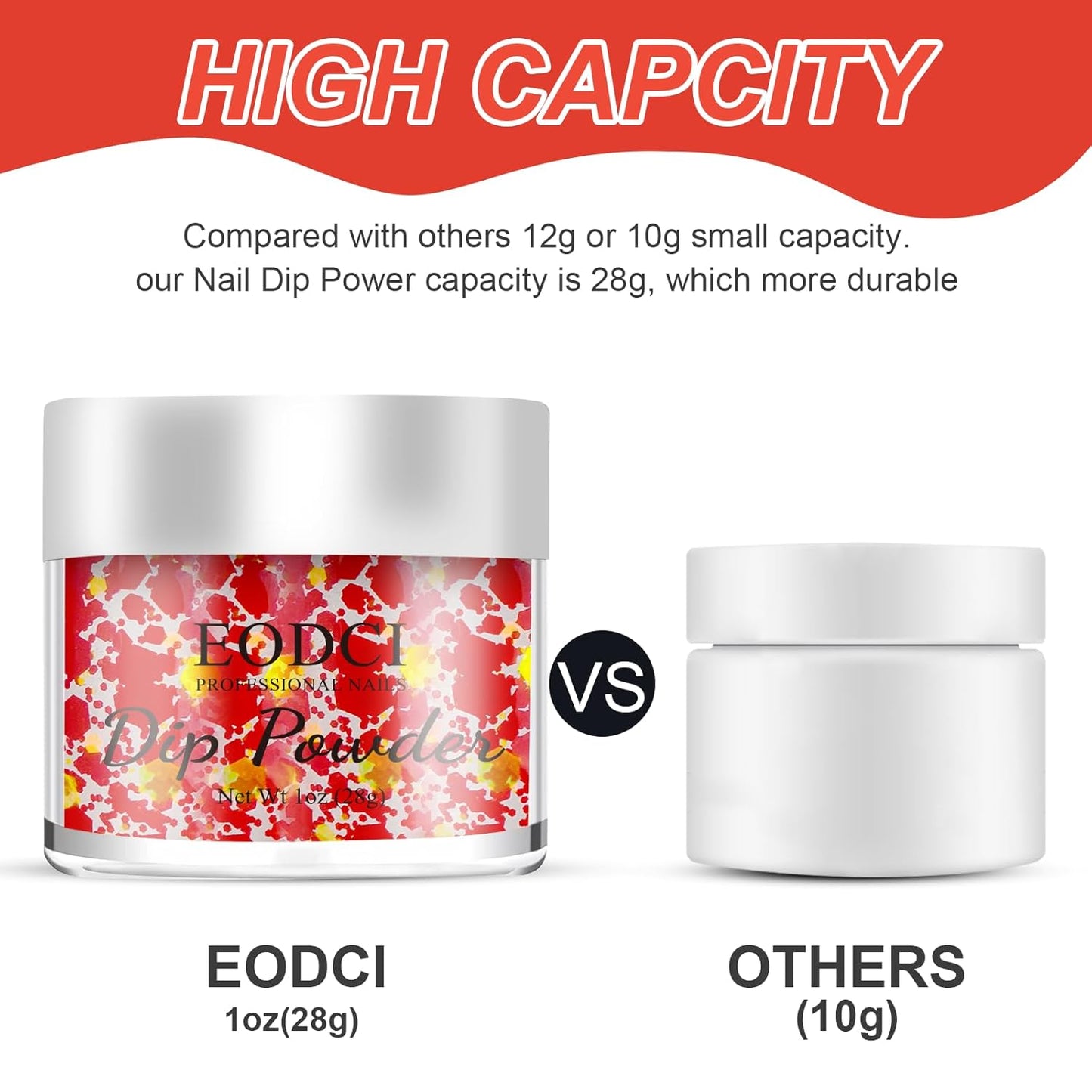 1oz Glitter Sequins Red Color Dip Powder Nails Dipping Nails Long-lasting Nails No UV Light Needed, Dipping Powder French Nail Art Starter Manicure Salon DIY at Home