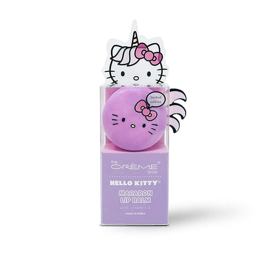 The Crème Shop x Sanrio Hello Kitty Macaron Lip Balm (Hello Kitty Unicorn Rainbow Sherbert) Korean Cute Scented Pocket Portable Soothing Advanced Must-Have on-The-go