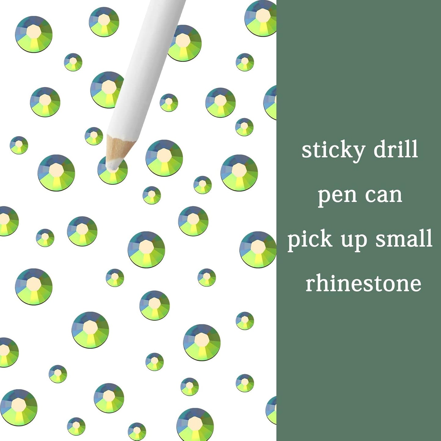 Multi Size 3mm 4mm 5mm Rhinestones Set for Nails Crafts Emerald Non Hotfix Rhinestones Nail Gems Rhinestone Jelly AB&Round Flat Back Resin Rhinestone for Makeup Clothes Shoes Eyes Bottles Crafts