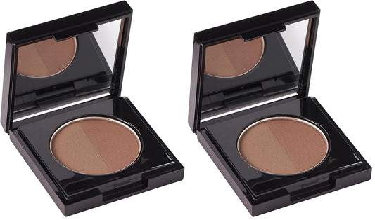 Arches & Halos Duo Luxury Brow Powder - Warm Brown for Women - 0.088 oz Eyebrow (Pack of 2)