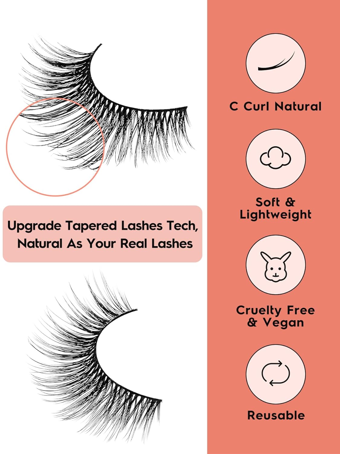 False Eyelashes Cat Eye Lashes Wispy 15mm Strip Eyelashes Thin Band Natural Lashes Fluffy Eyelashes Siligli Lashes Pack Fake Lashes 3D Volume Curly Eyelash 10 Pair