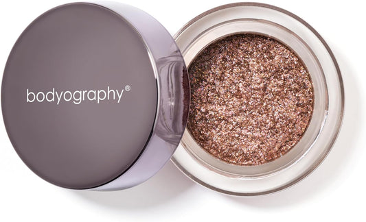 Bodyography Glitter Pigment Eye Shadow | Long Wear Shimmer Eyeshadow | Vegan, Talc & Paraben Free | Cream Powder Formula | Mood (Bronze Brown) 1.5 g