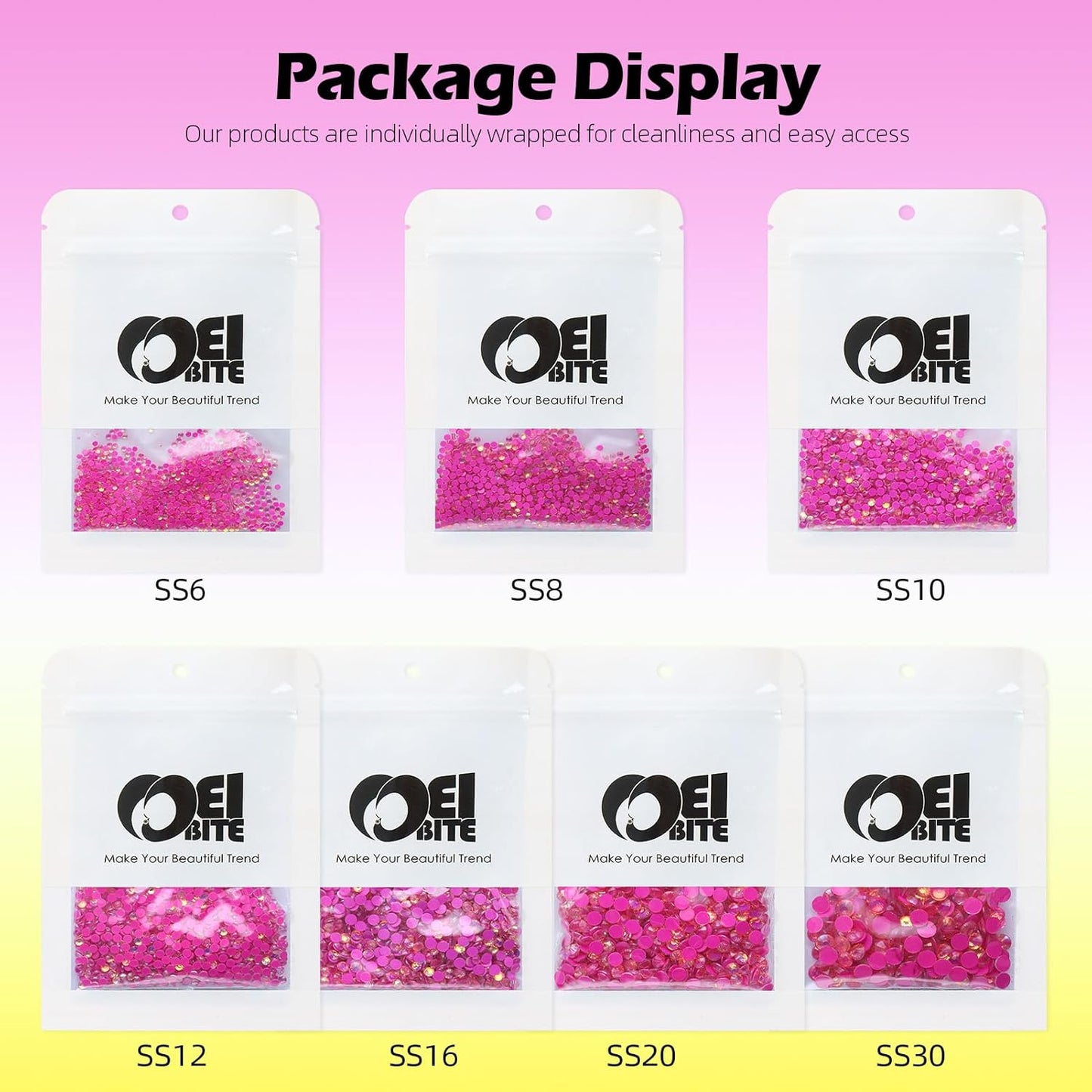 F Rose Flatback Rhinestones, Glass Rhinestones for Nail Art and Craft, Glue Fix, Loose Crystal Gemstones(F Rose, SS30, 288pcs, 6.4-6.6mm)