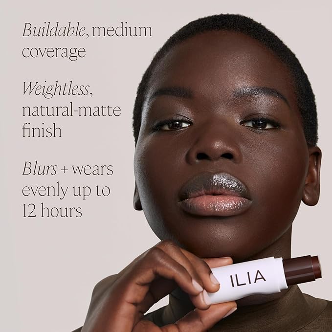 ILIA - Skin Rewind Complexion Stick - Foundation + Concealer + Skincare | Non-Toxic, Vegan, Cruelty-Free, Clean Makeup (38C - Jarrah, 0.35 oz | 10 g)