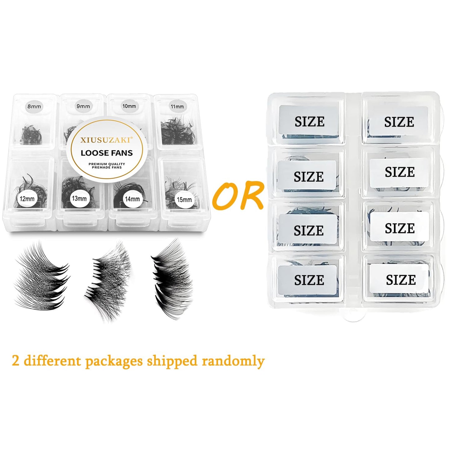 Premade Fans Eyelash Extensions 600 Fans 20D Volume Lash Extensions 0.07 Thickness Eyelash Extension D Curl Premade Lash Fans Mix 8-15mm Fluffy Soft Handmade Loose Fan(600Fans-20D-0.07-D,8-15mm)