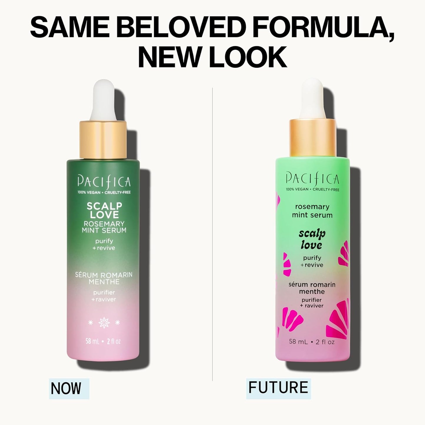 Pacifica Scalp Love Rosemary Mint Serum - Dry, Flaky, and Itchy Scalp Serum, Hydrating, Moisturizing, and Calming Treatment Formulated with Witch Hazel, Vegan and Cruelty-Free - 2 Fl Oz