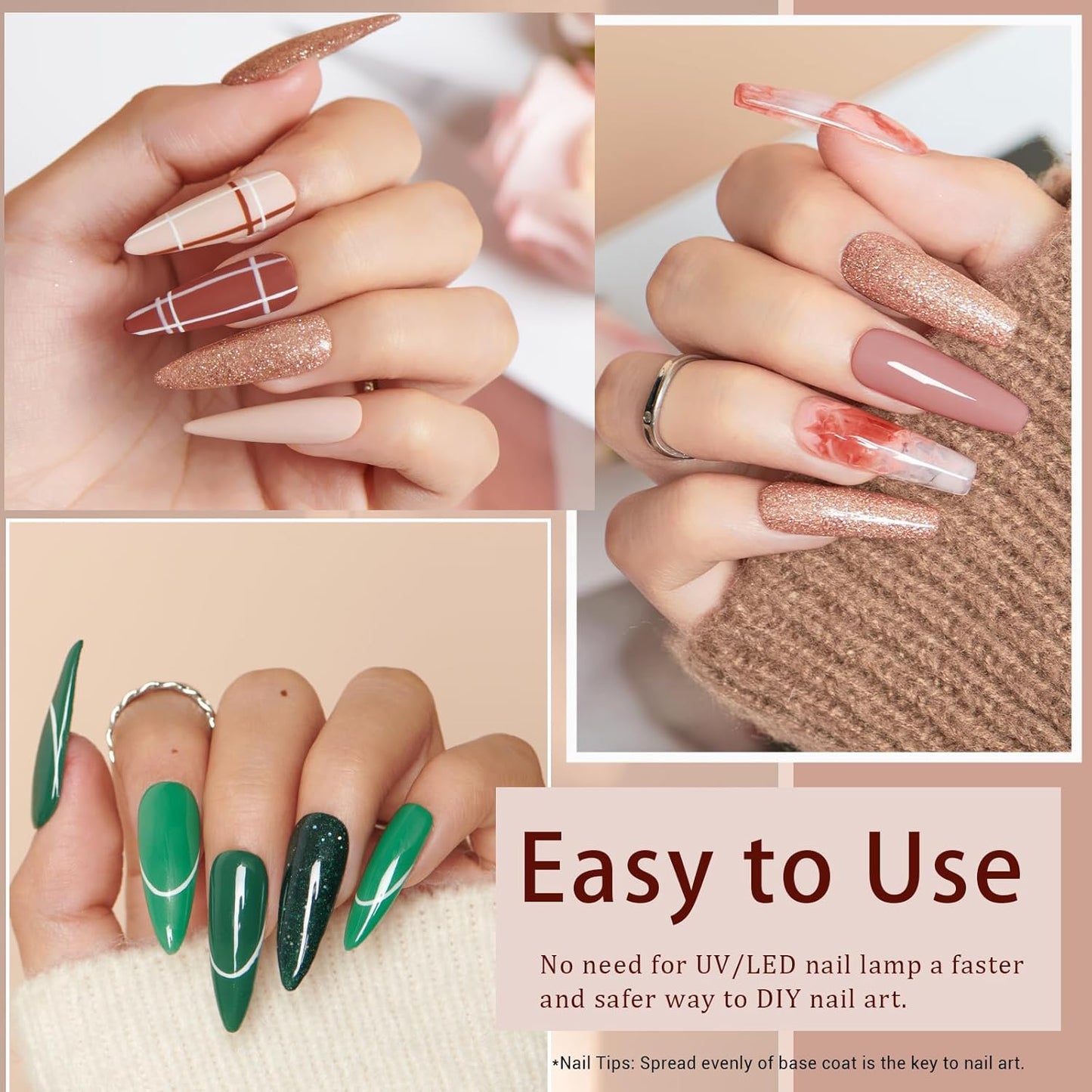 AZUREBEAUTY 42Pcs Dip Powder Nail Kit Starter, 32 Colors Fall Set Green Nude Brown Blue Dipping Powder Set with Top/Base Coat & Recycling Tray for French Art Manicure Salon