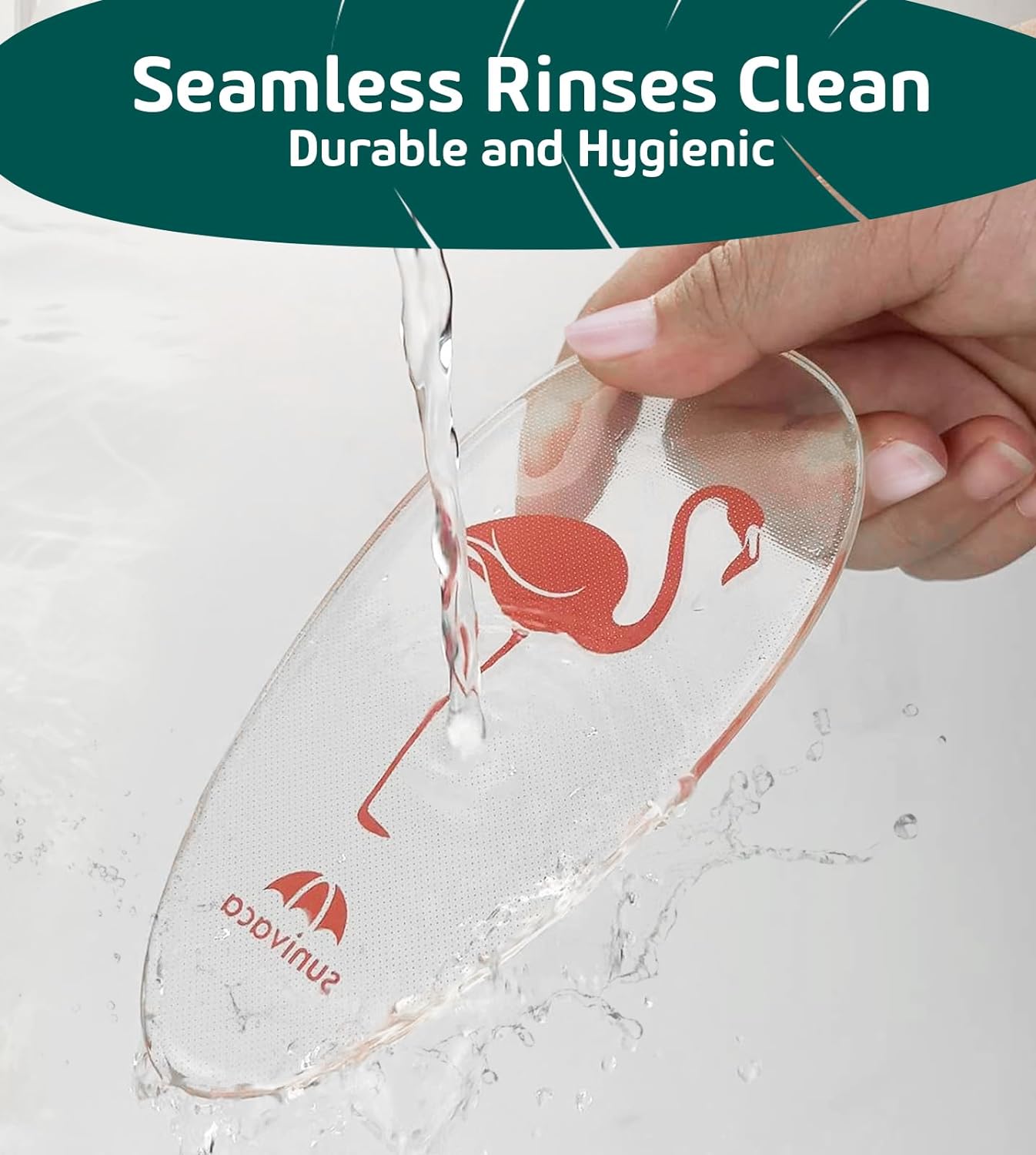 Glass Foot File Callus Remover for Feet, Flamingo Gifts for Women, Feet Scrubber Dead Skin Remover, Professional Pedicure Tools at Home, Heel Scraper for Cracked Heels Heavy Duty