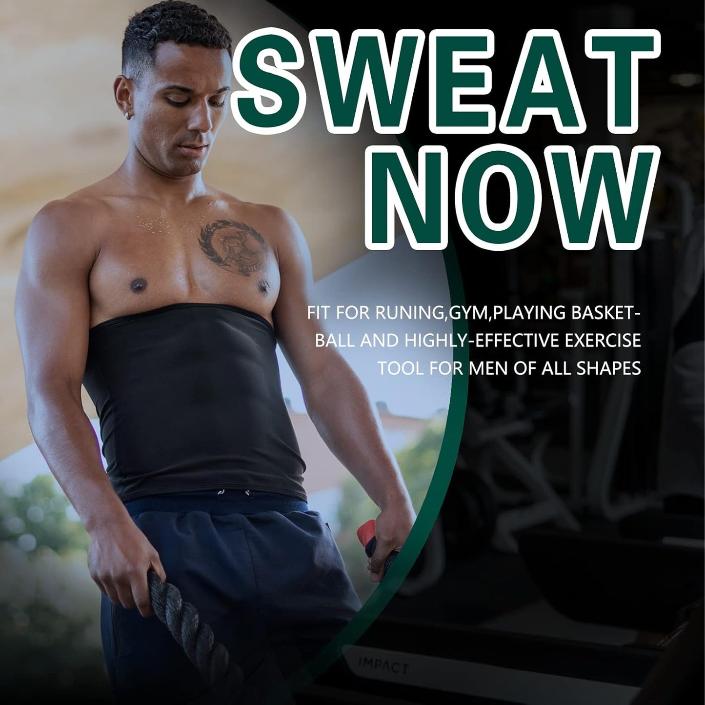 Waist Trainer Trimmer Sweat Belt Band for Men Lower Belly Fat Sauna Slimming Belt Suit Workout