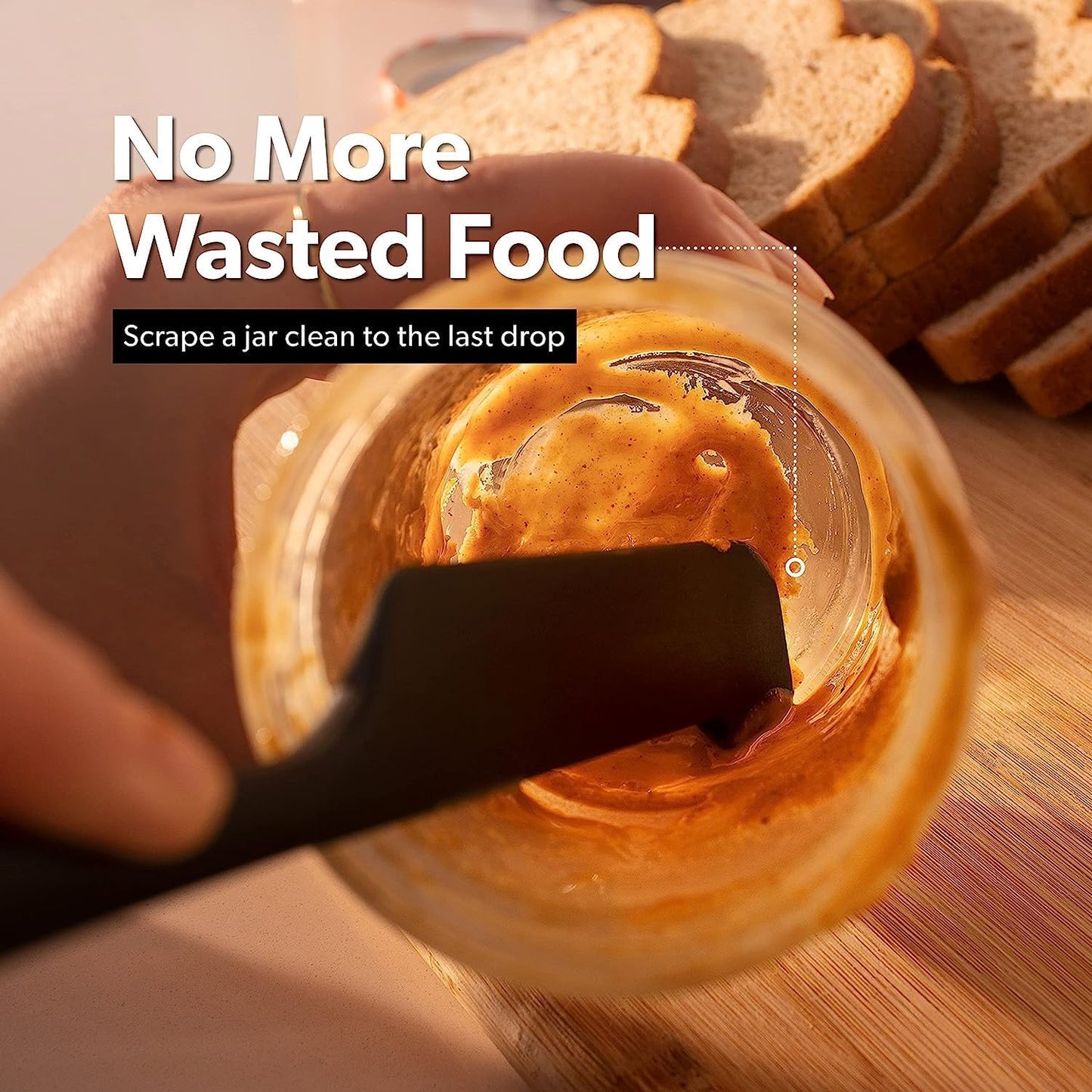 DI ORO Silicone Jar Spatulas for Scraping - Rubber Spatulas Silicone Heat Resistant - Kitchen Spatulas Nonstick Cookware Safe - Silicone Utensil Set for Blenders, Mixing, Baking, & Makeup (5pc, Clay)