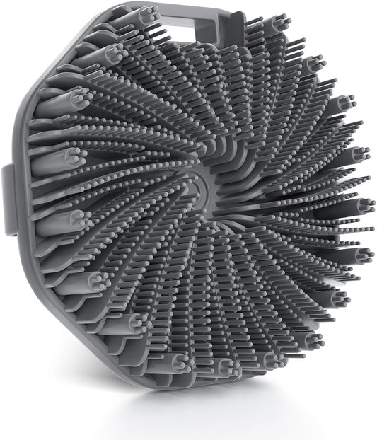 Silicone Body Scrubber, Exfoliating Body Wash Scrubbers Exfoliator, Shower Body Brush for Effective Showering Exfoliation and Gentle Massage (Gray)