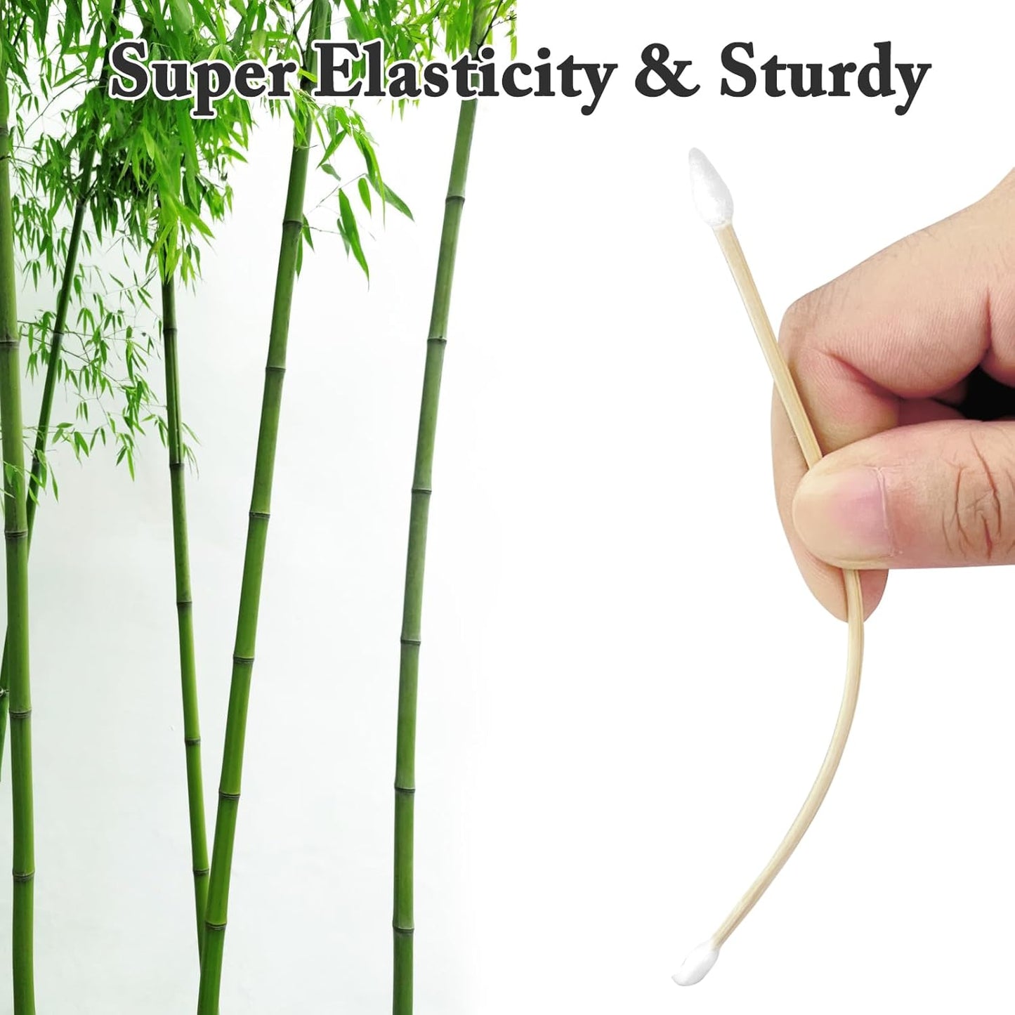 Gun Cleaning Swabs, Dual - Ends Tips, 6 Inch Gun Cleaning Supplies, Long Cotton Swabs with Bamboo Sticks in A Storage Case for Gun Cleaning and Maintenance