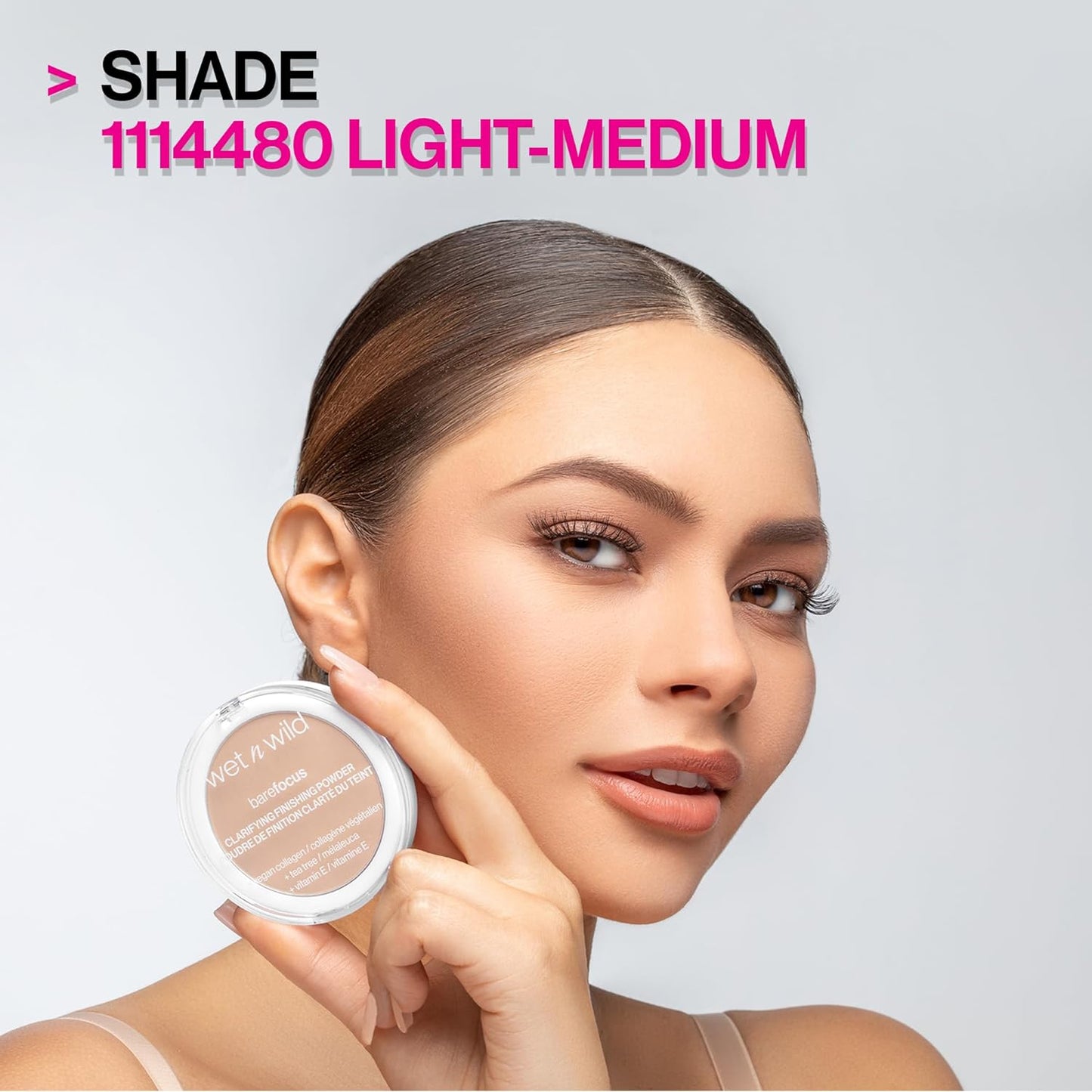 wet n wild Bare Focus Clarifying Finishing Powder Light-Medium & Mega Volume Waterproof Mascara Very Black 0.21 Ounce Bundle