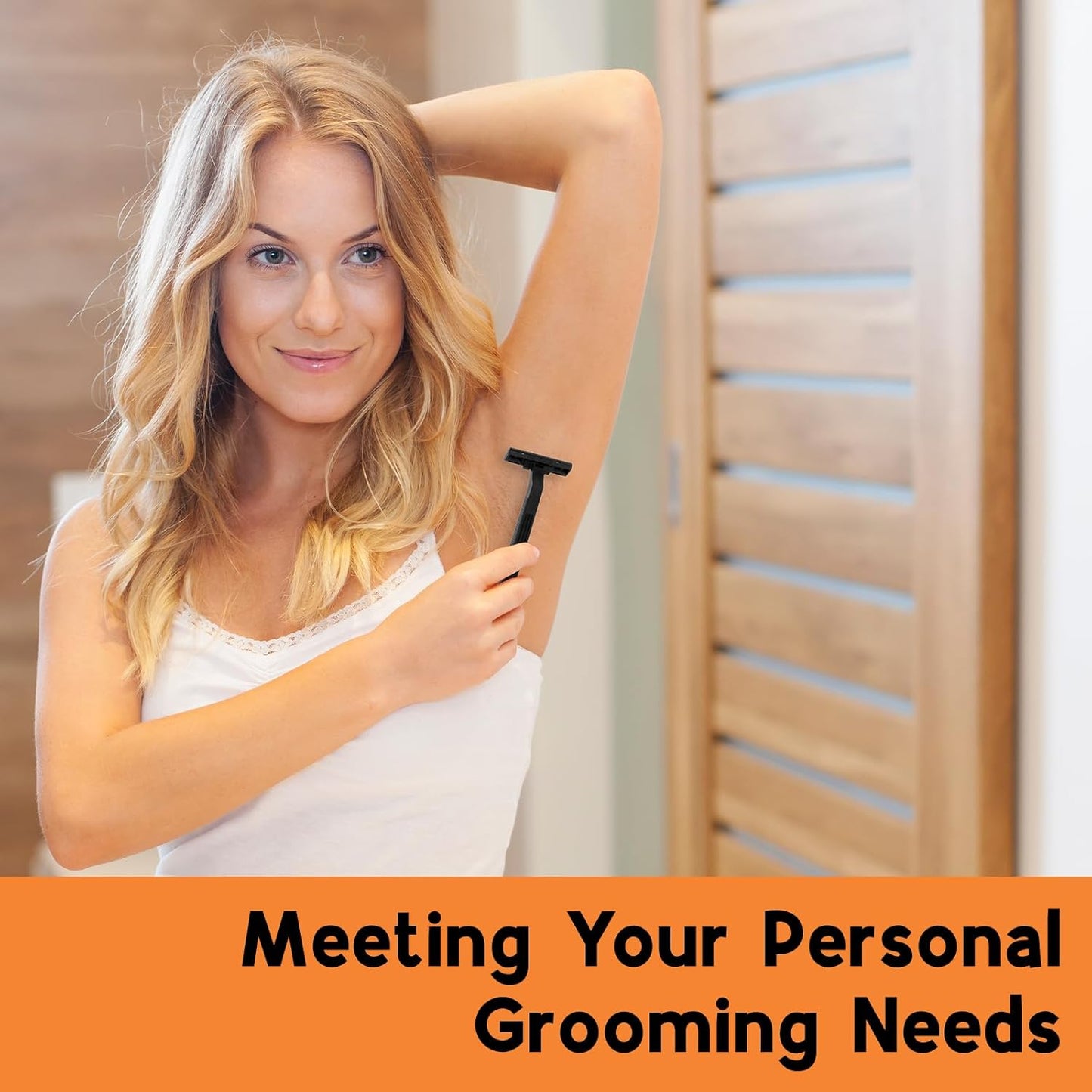 CXYARY 110 Pcs Twin Blade Disposable Razors With Clear Safety Cap, Shaving Razors Bulk for Men &Women, Stainless Steel Blade, Multipurpose Portable Shave Razor for Bathing Hotel Travel, Black