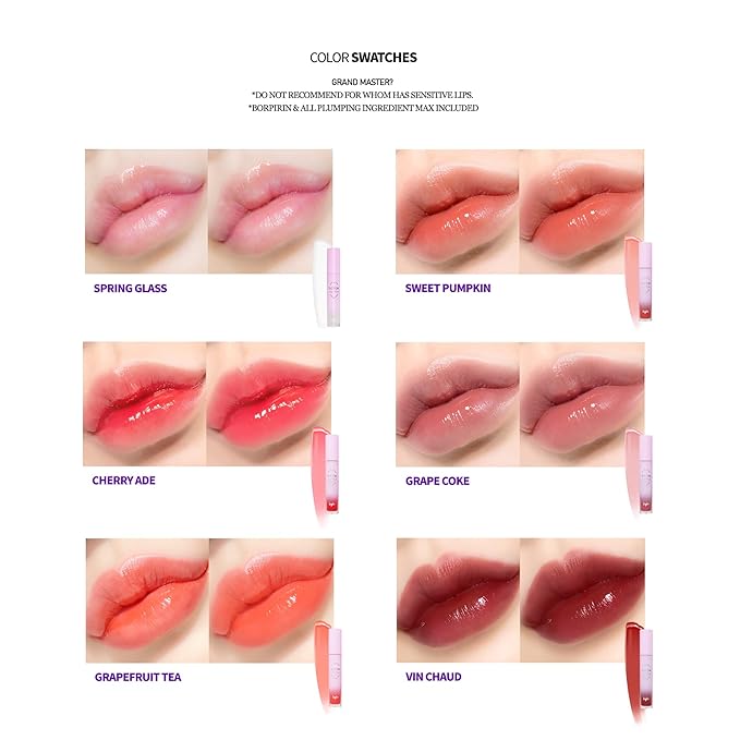 keybo Lip Plumper Dotom Lip Plus 16 Colors, 3 Steps Extreme Plumping Clear Lip Gloss by Essence Lip Care Oil & 16 Color Tints from Korean Makeup (07. Autumn Rose)