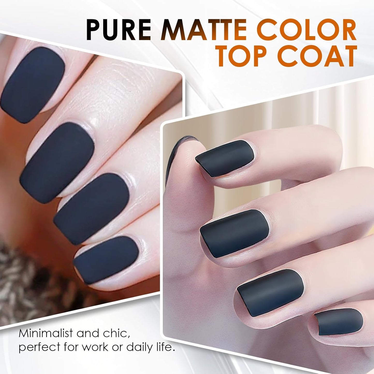 Matte Top Coat Nail Polish,Quick Dry Nail Lacquer Top Coat, Powder-Resist Matte Finish for Detail Chrome Powder Painting,Nail Lacquer for Manicure & Nail Art, Salon-Quality