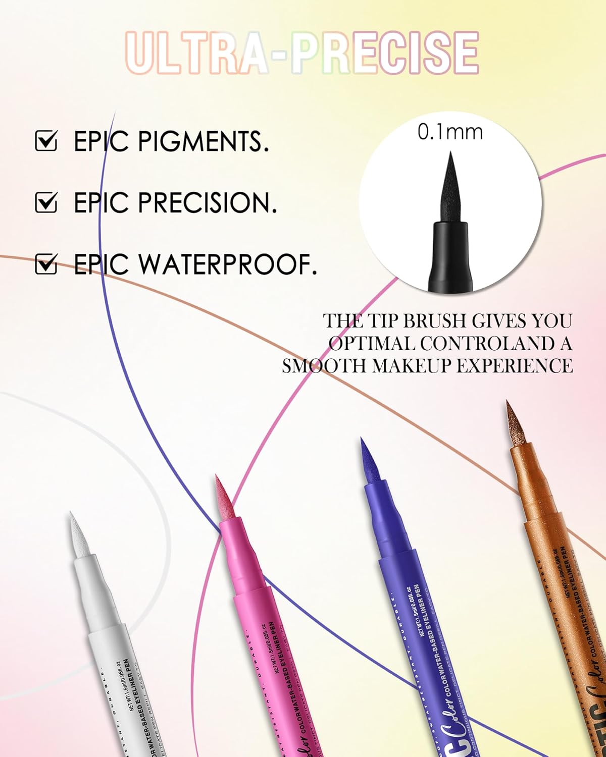 Burgundy Matte Liquid Eyeliner Pencil,Colorful High Pigmented Waterline Eye liner Waterproof Pen, Bright Colored Smudgeproof Long Lasting Eyeliner Pen Christmas Party Festival Makeup Gift for Women-06