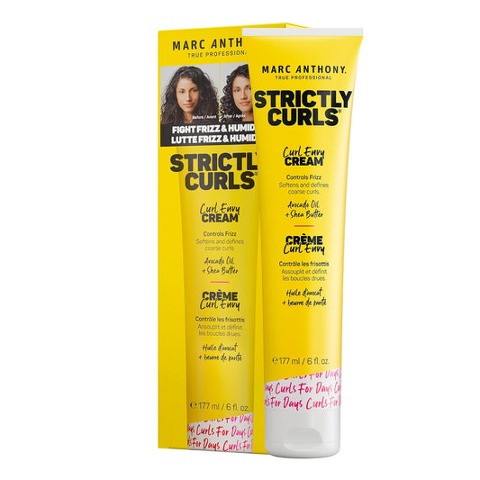 Marc Anthony Curl Envy Cream - Defining Cream for Coarse, Frizzy Curls with Avocado Oil & Shea Butter - Sulfate-Free, Adds Bounce - 6 Oz