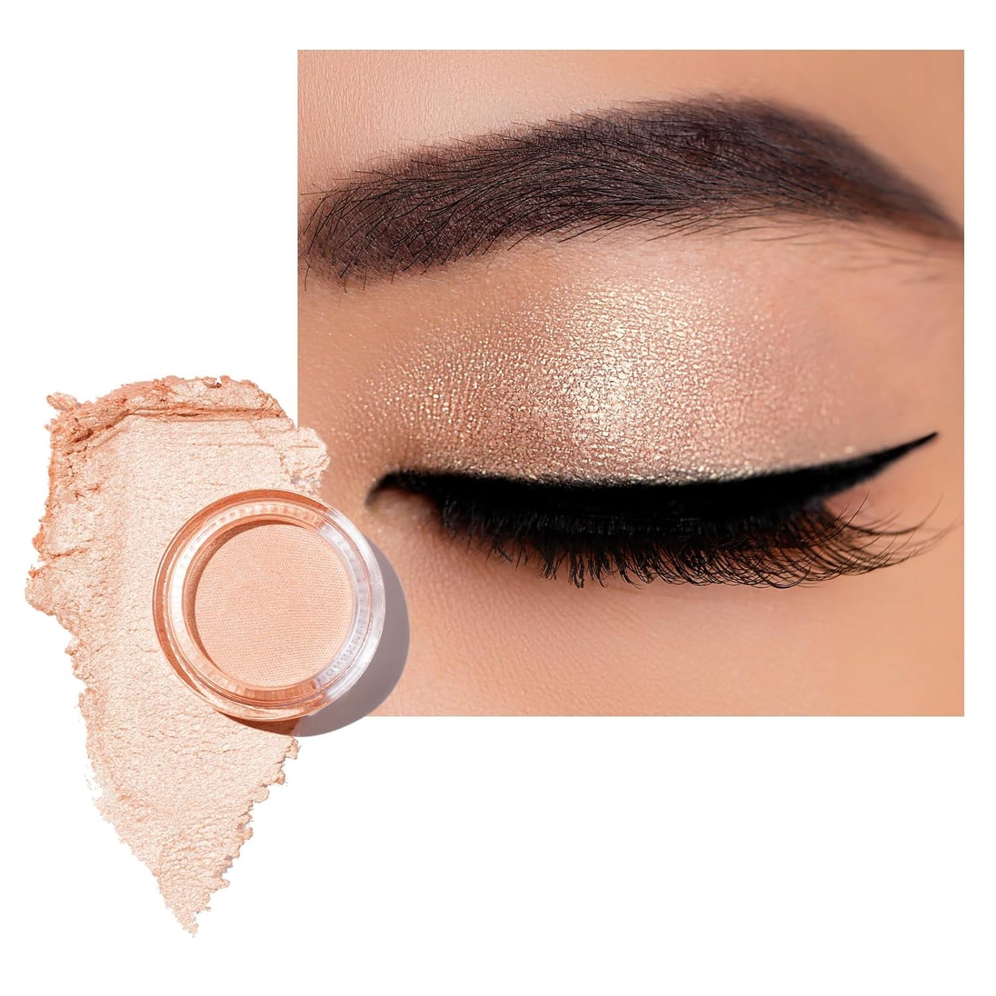 Oulac Cream Eyeshadow also for Highlighter Large Capacity Highly Pigmented Eye Shadow Waterproof &Long Lasting with Moisturizing Formula 07