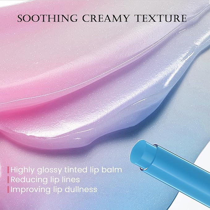 DAGEDA Tinted Lip Balm, Moisturizing Magic Color Changing Lipstick, Soothing Hydrating Lip Balm Tinted, Glossy Lip Plump Gloss Butter Balm, Lightweight, Non-Greasy, 05