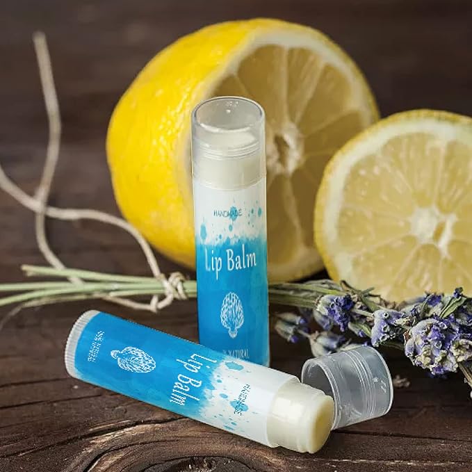 CRASPIRE Lip Balm Labels 80pcs Homemade Lip Balm Labels 2” Clear Lip Balm Labels for Tubes Printable Waterproof Lip Balm Stickers Labels for Lip Balm Handcream Candle Container（Marine Life-Blue）