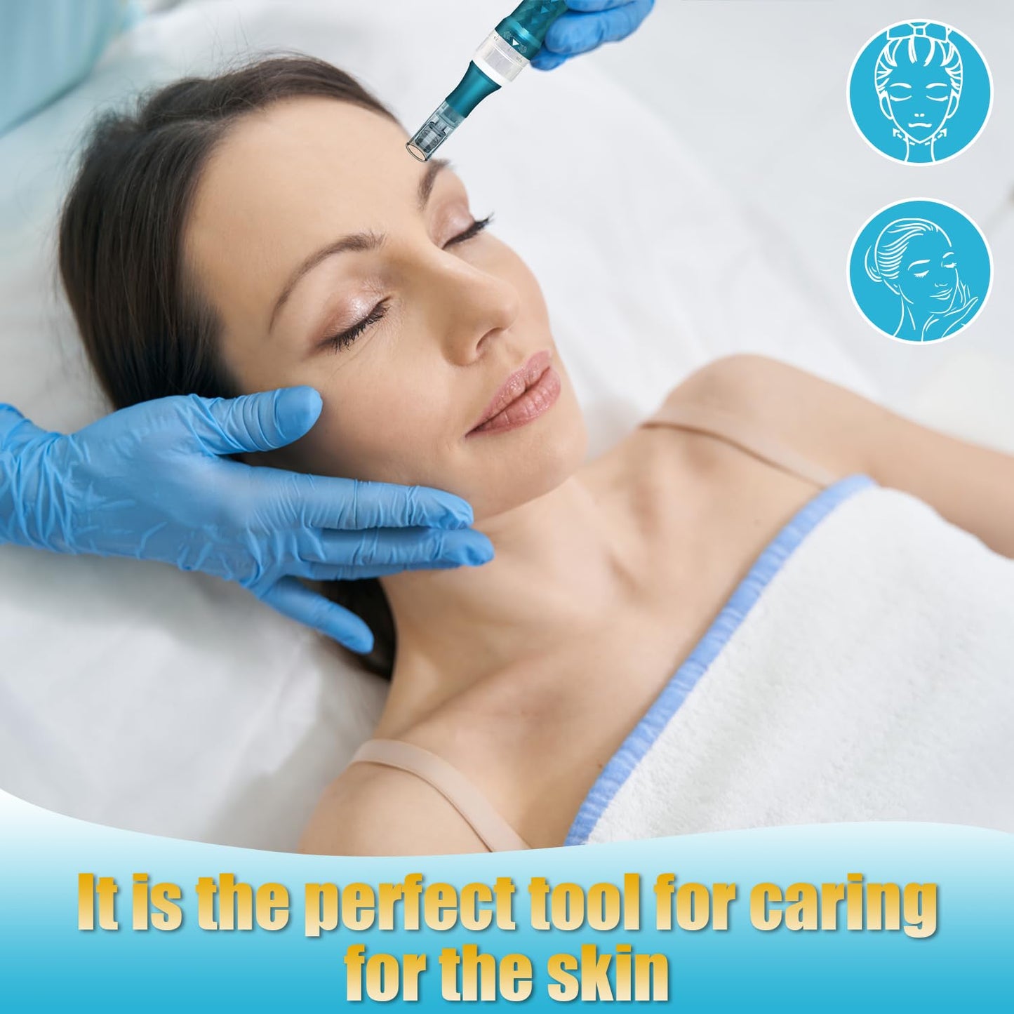 Home Use Microneedling Microneedle Skin Care Beauty Kit Tool for Face Hair Beard