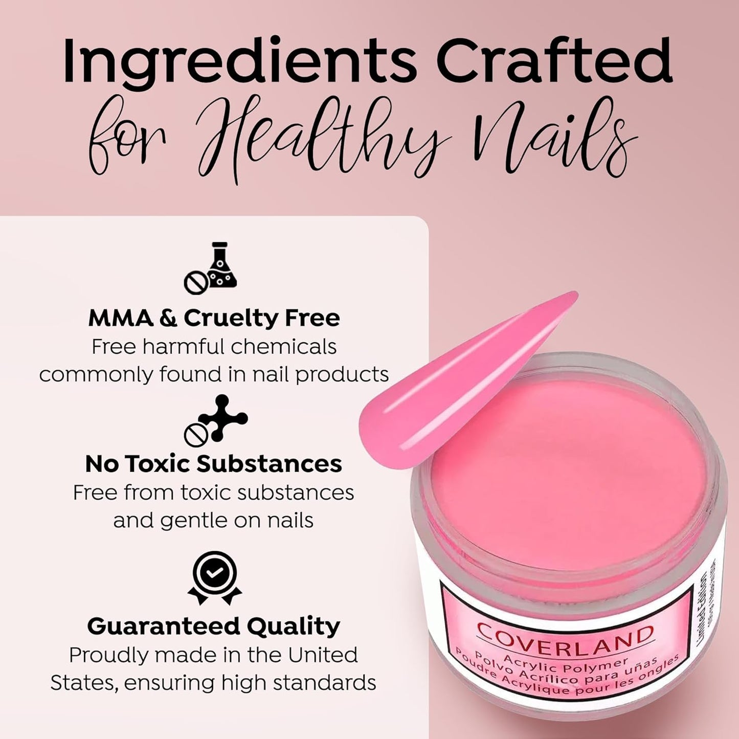 Tones Coverland Acrylic Powder | Dream House | 1.5 Oz | Limited Edition for Nail Design | Sculpting | Masking Bed Imperfections | Professional Supplies