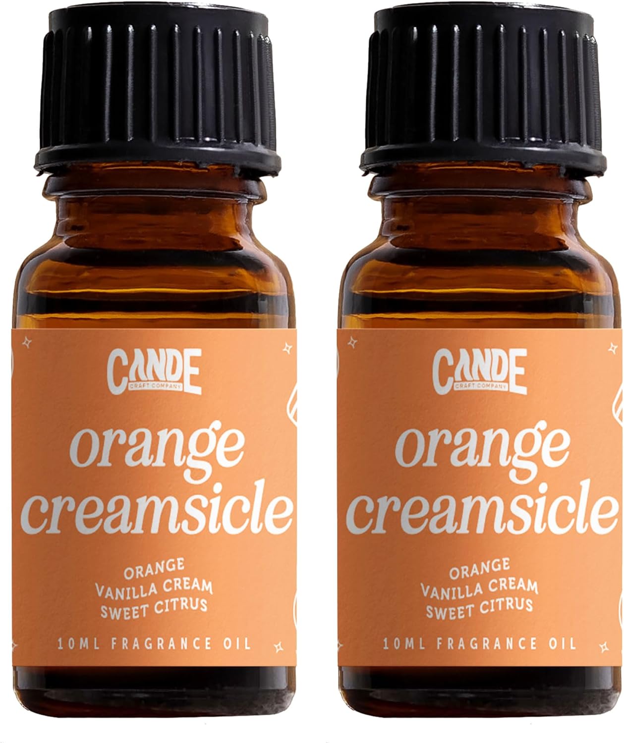 CANDECraftCo Premium Fragrance Oil – Diffuser Oils Fragrances Scented for Home, Candle Soap Making Supplies, Aromatherapy Blends for House (0.34 Fl Oz) (2-Pack, Orange Creamsicle)