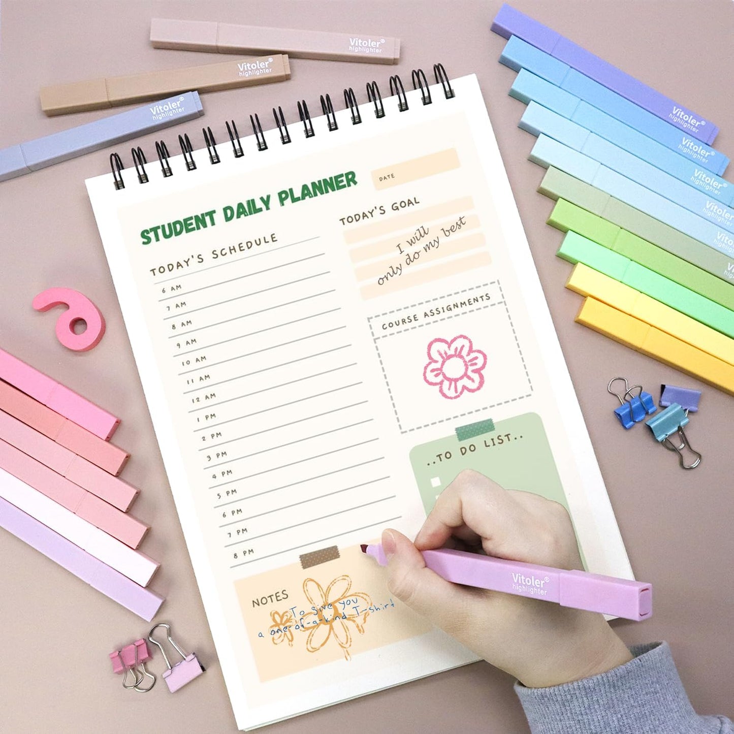 Vitoler 20Pcs Highlighters,Pastel Highlighters Set,Assorted Morandi Color Highlighter, Chisel Tip Bible Highlighter for School Office Supplies