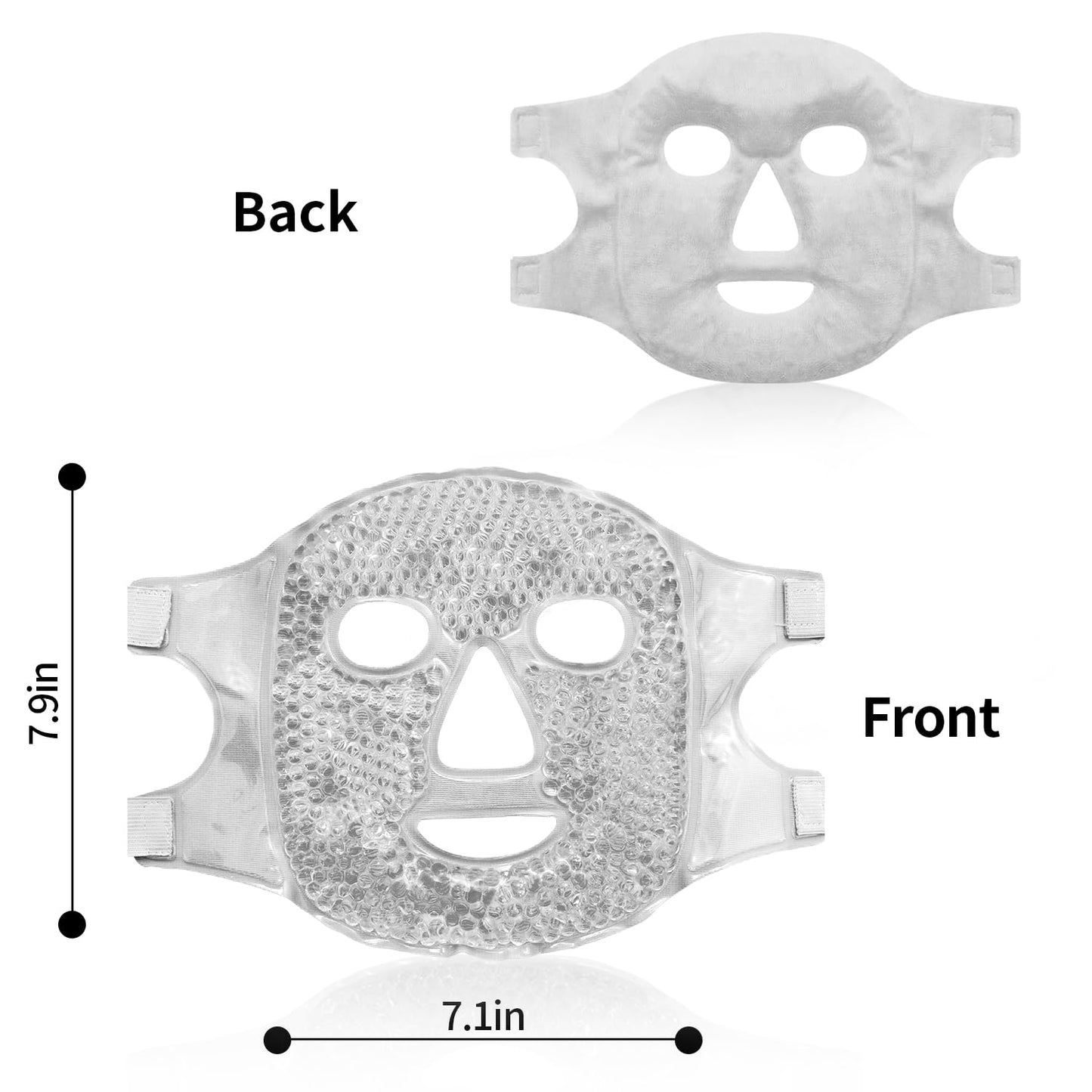 Cold Face Eye Masks Ice Face Mask Hot Cold Compress For Dark Circles, Puffiness, Migraines, Headache, Stress, Redness, Cooling Face Masks For Women Man, Skin Care